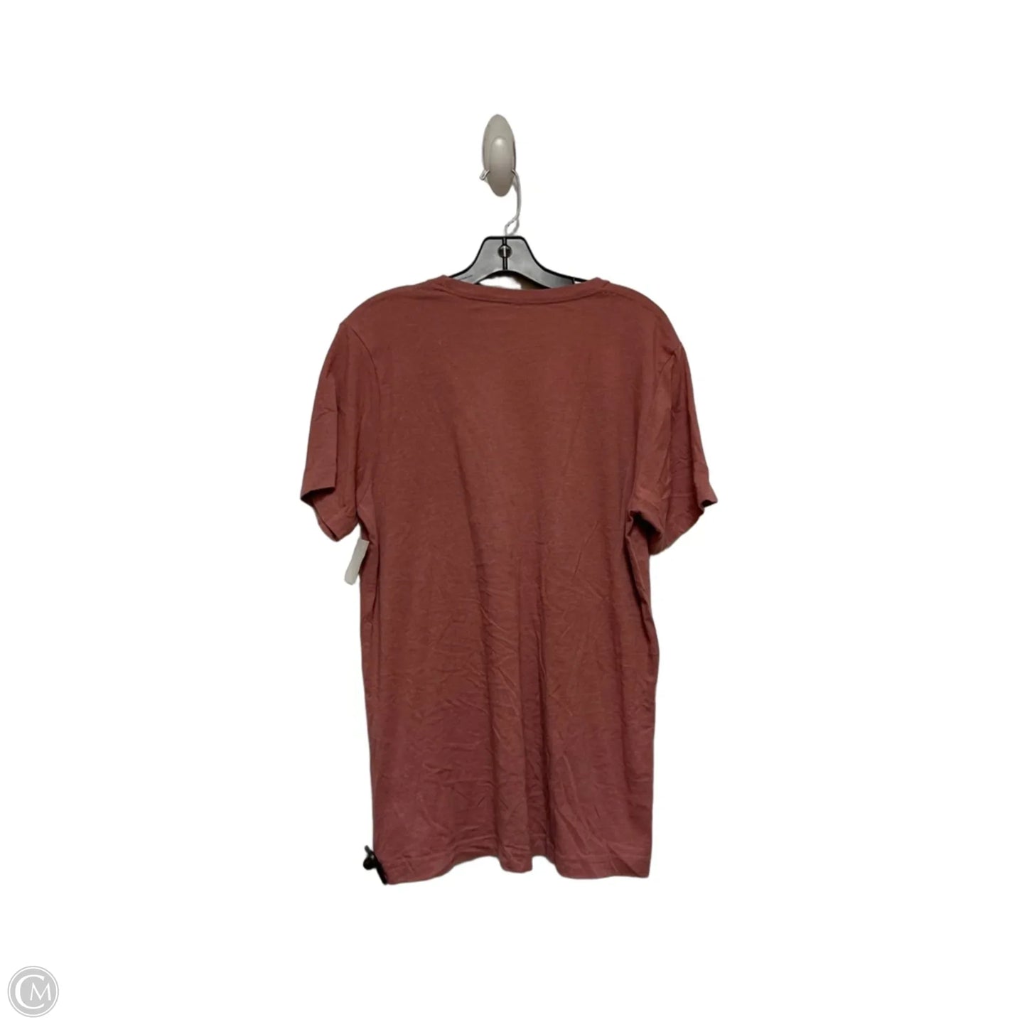 Top Short Sleeve Basic By Canvas In Maroon, Size: L