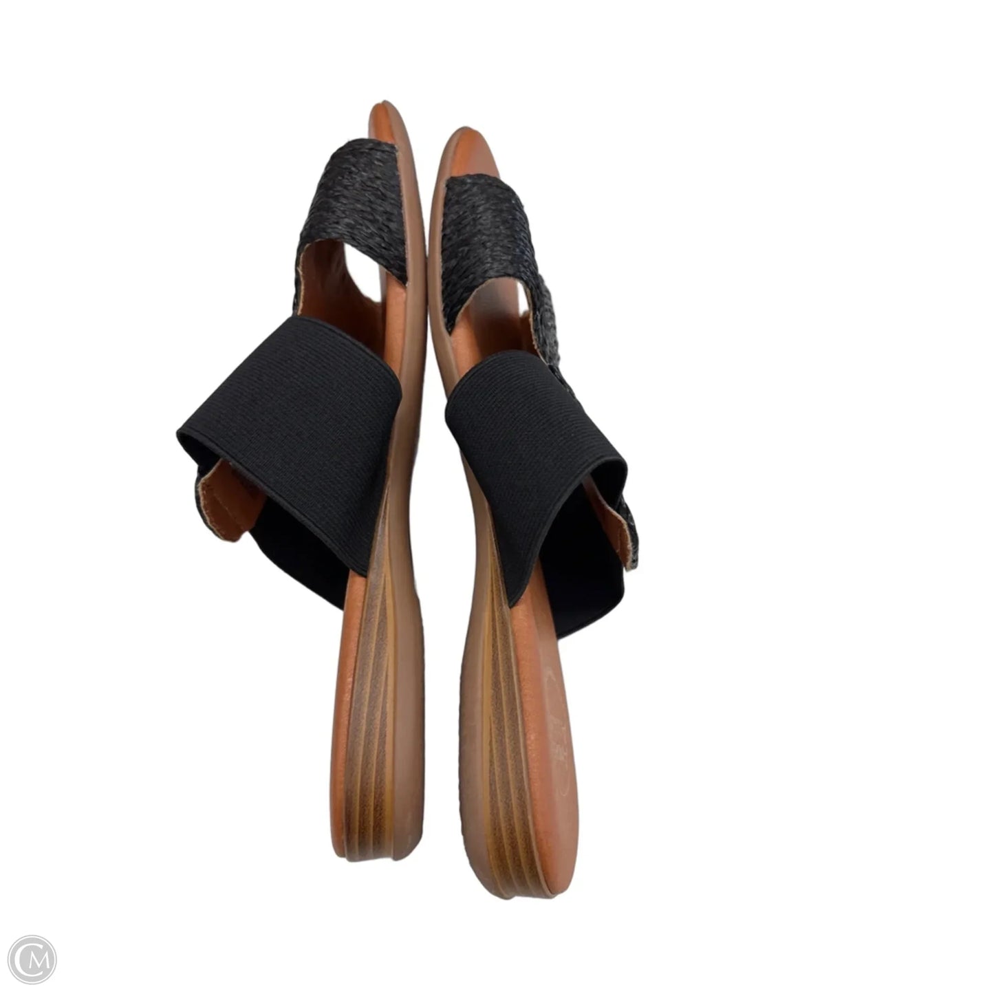 Sandals Flats By Clothes Mentor In Black & Brown, Size: 8