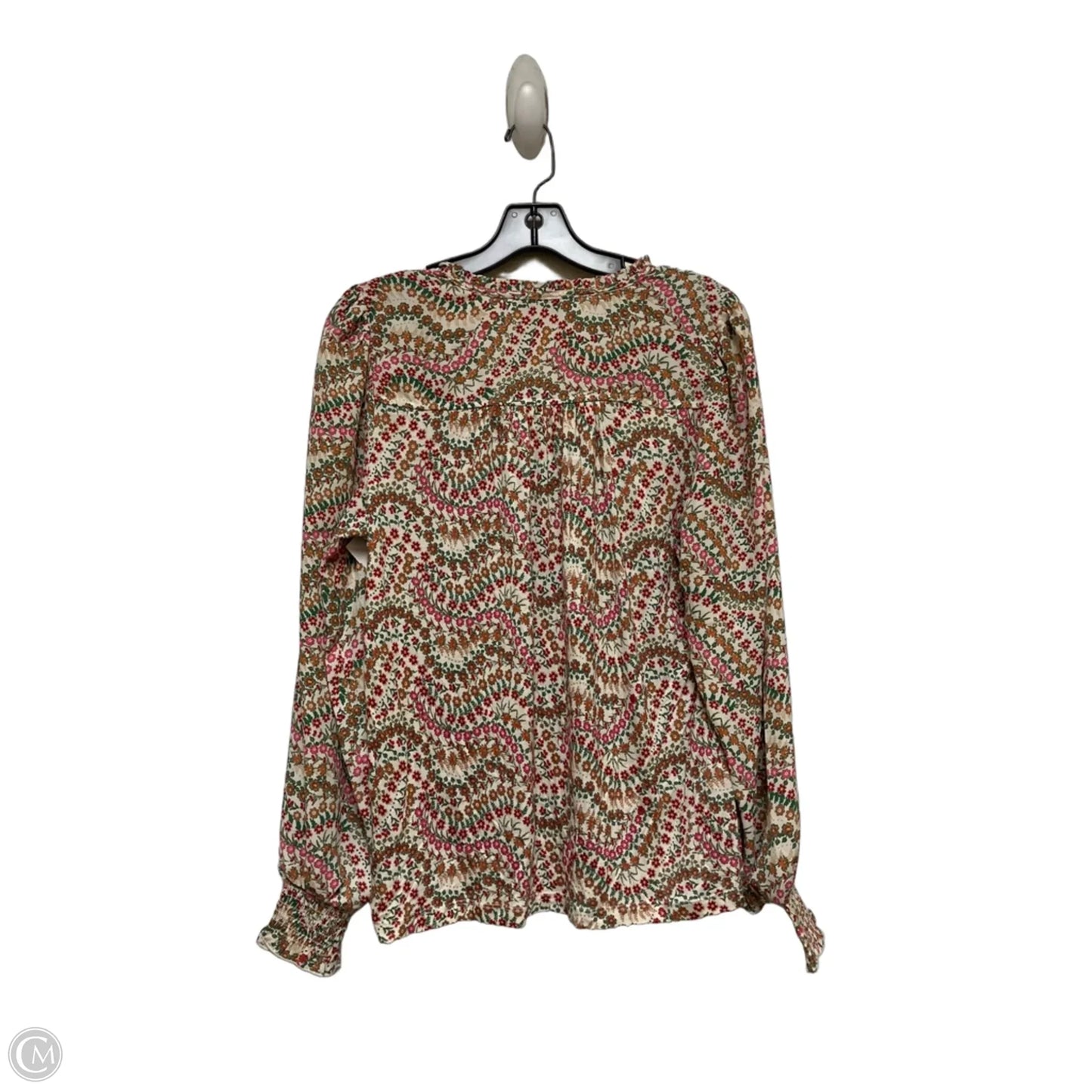 Top Long Sleeve By Loft In Floral Print, Size: S