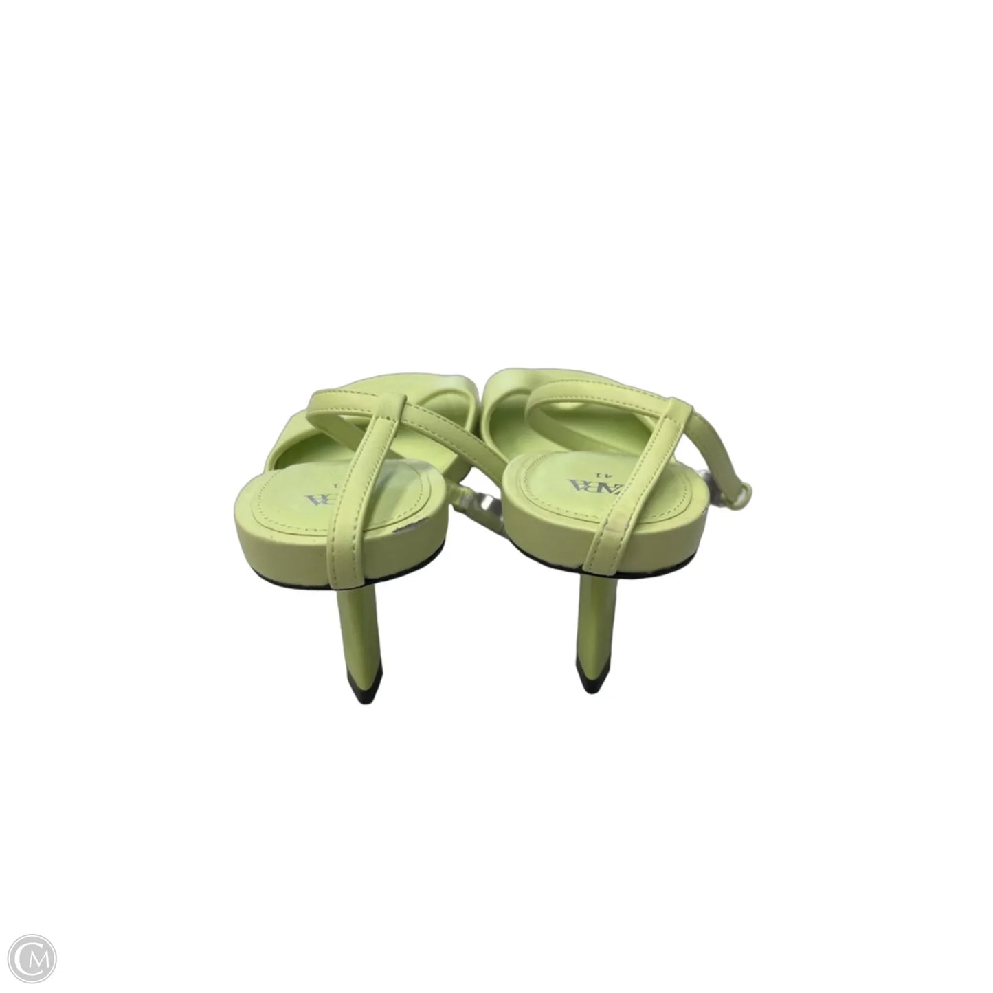 Sandals Heels Kitten By Zara In Green, Size: 10