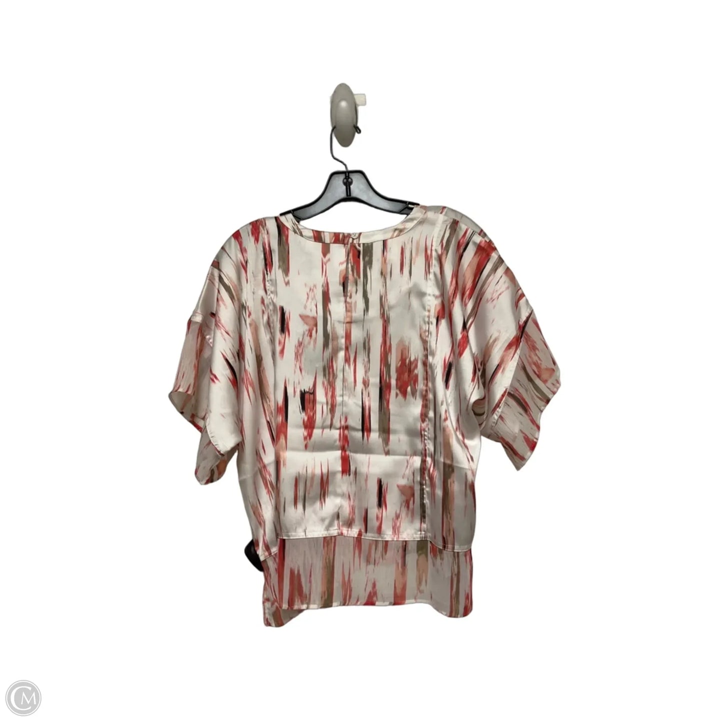 Top Short Sleeve By Dkny In Cream & Red, Size: Xs