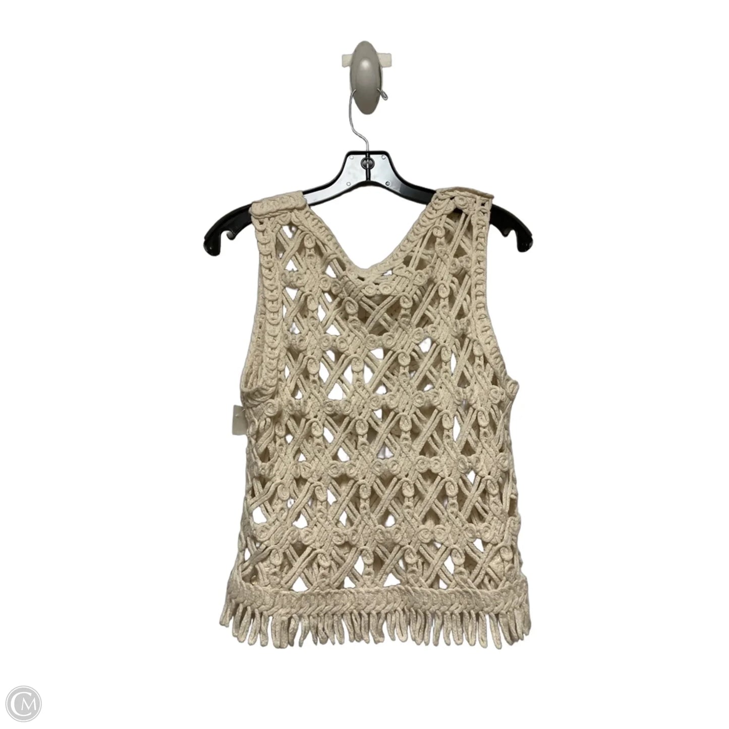 Top Sleeveless By Dkny In Cream, Size: S
