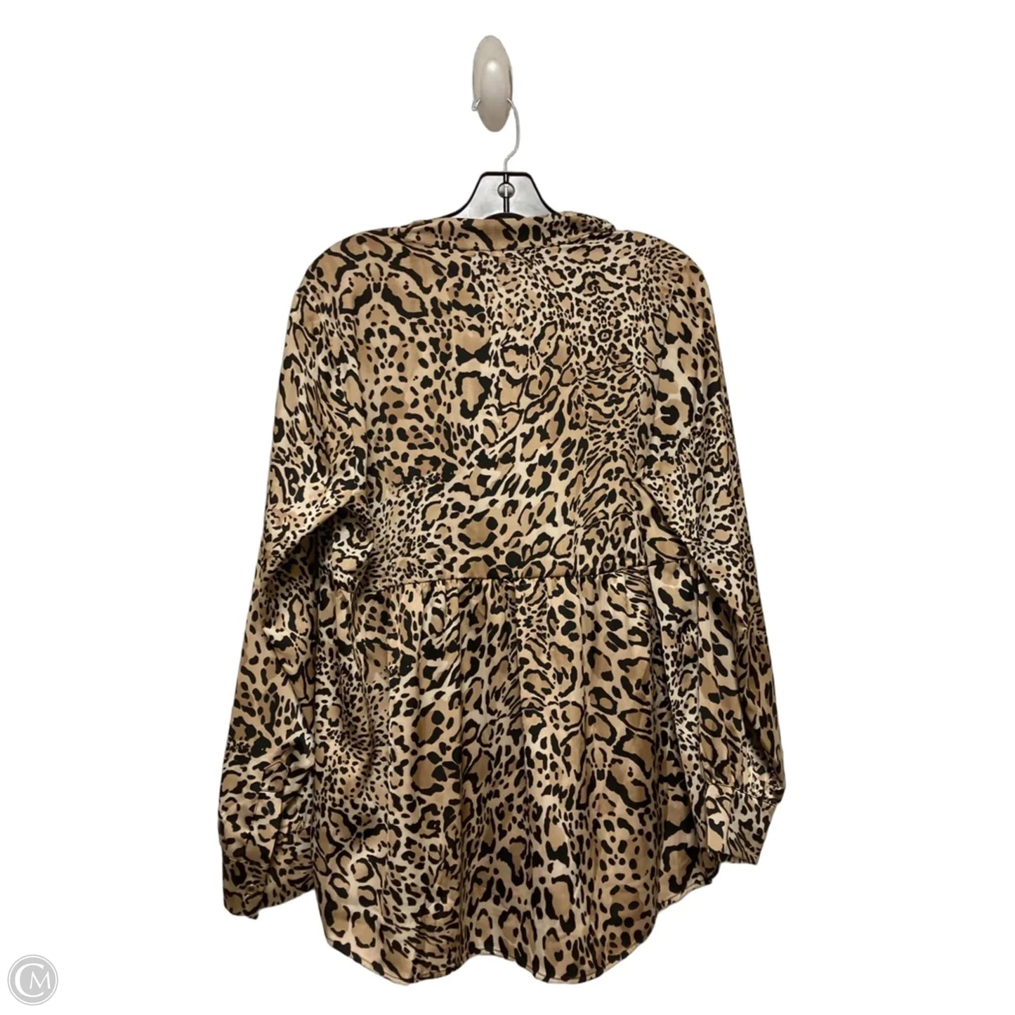 Top Long Sleeve By Jones New York In Animal Print, Size: M