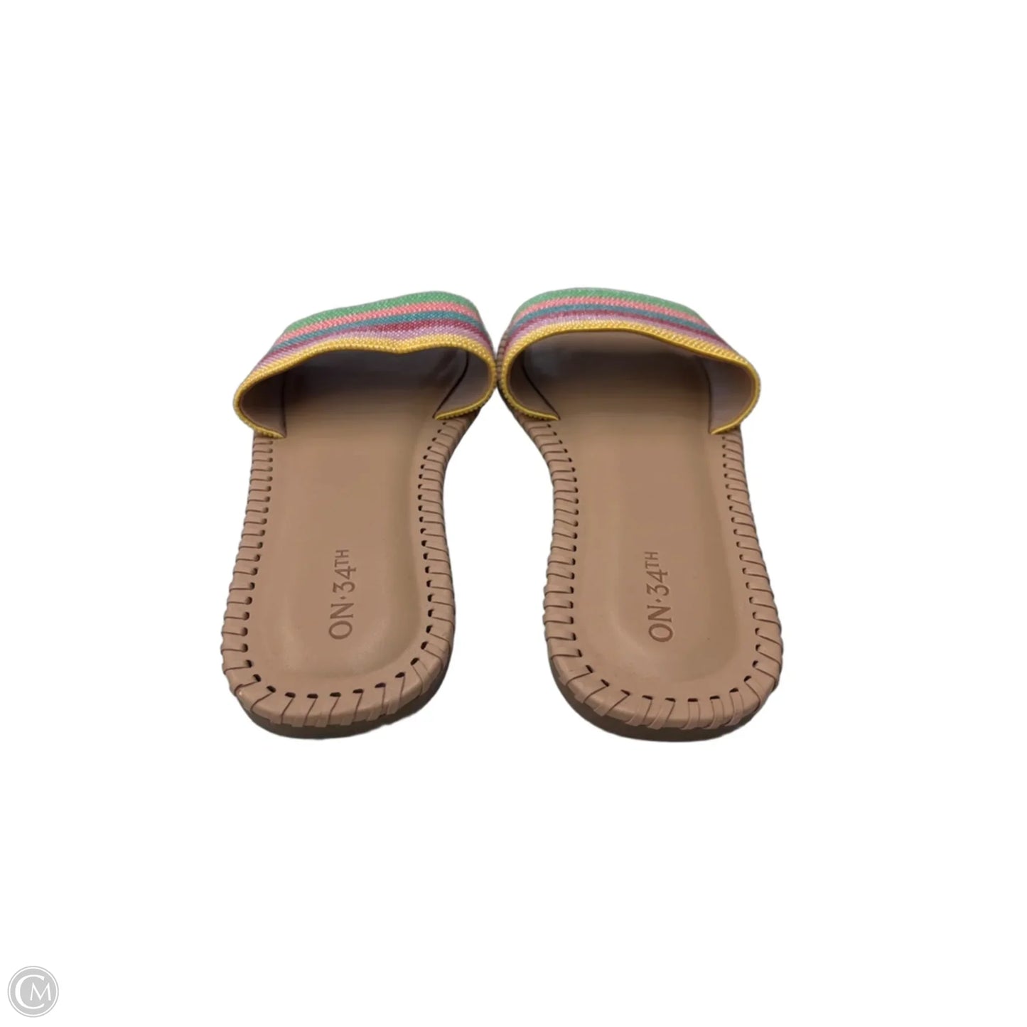 Sandals Flats By On 34th In Striped Pattern, Size: 9
