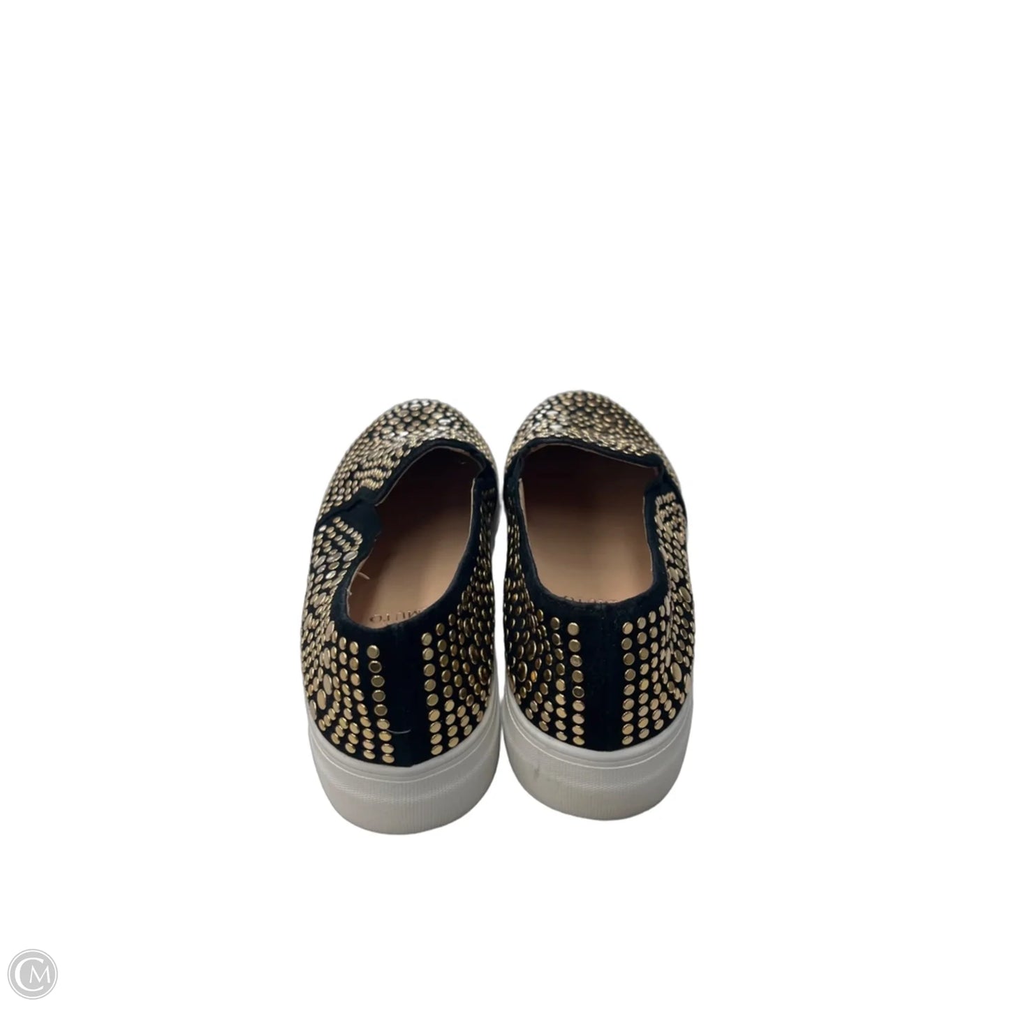 Sandals Flats By Vince Camuto In Black & Gold, Size: 7.5