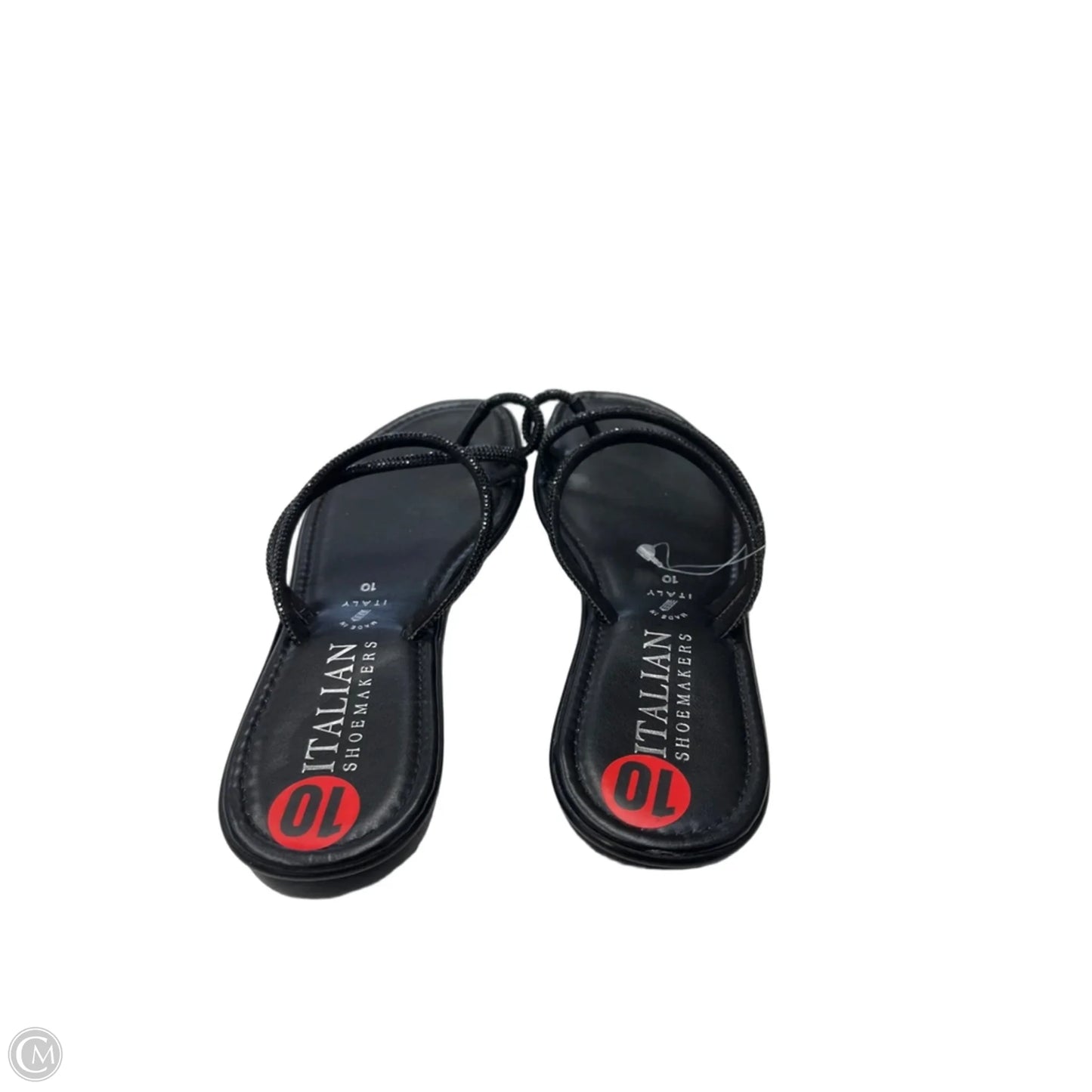 Sandals Flats By Italian Shoemakers In Black, Size: 10