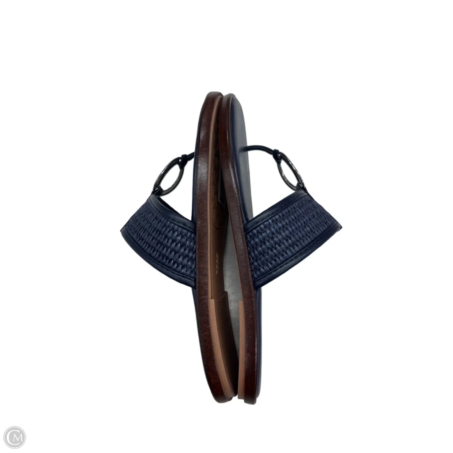 Sandals Flats By Italian Shoemakers In Blue, Size: 6