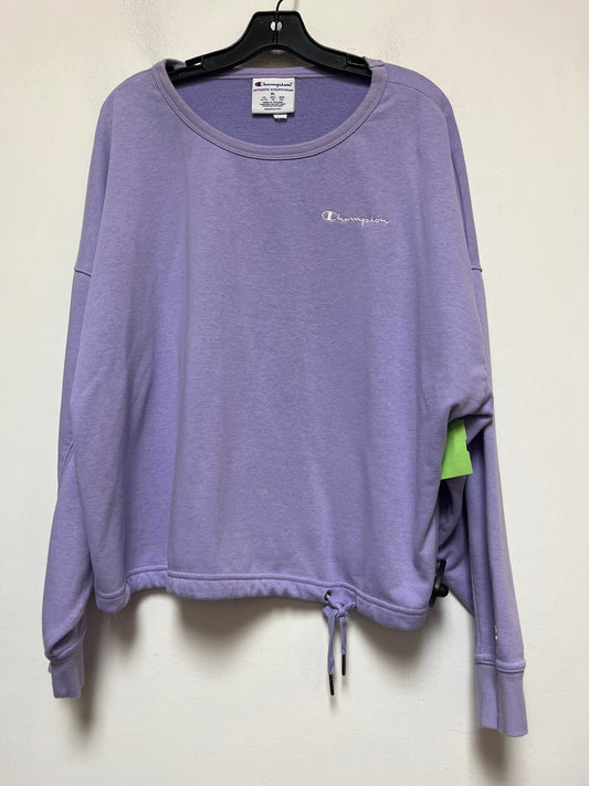 Athletic Top Long Sleeve Crewneck By Champion  Size: Xl
