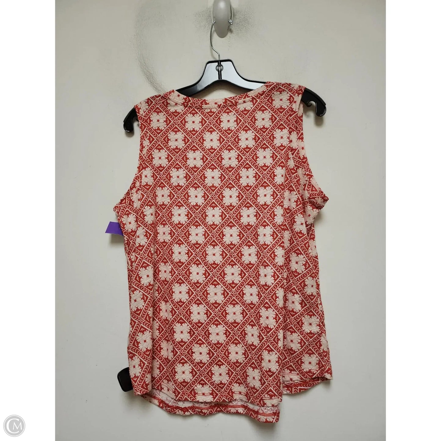 Top Sleeveless Basic By Clothes Mentor In Pink & Red, Size: L