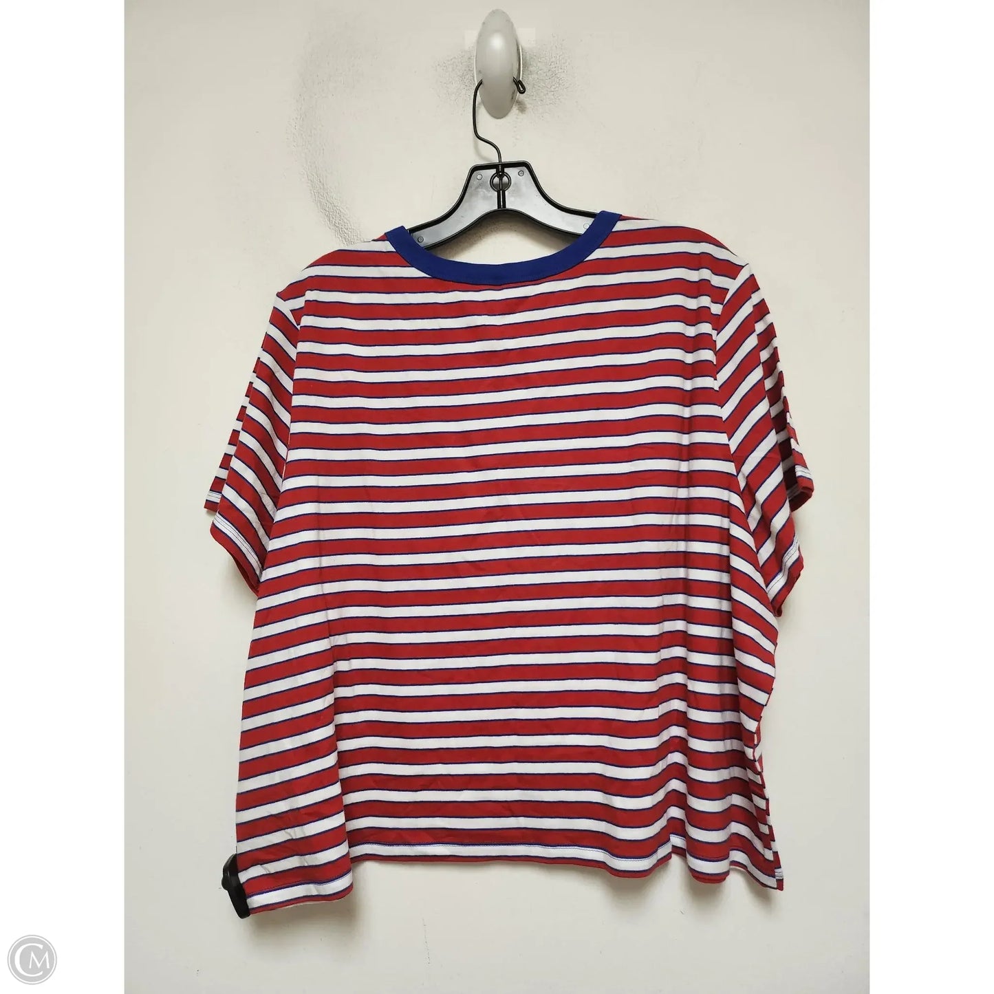 Top Short Sleeve By Old Navy In Striped Pattern, Size: Xxl