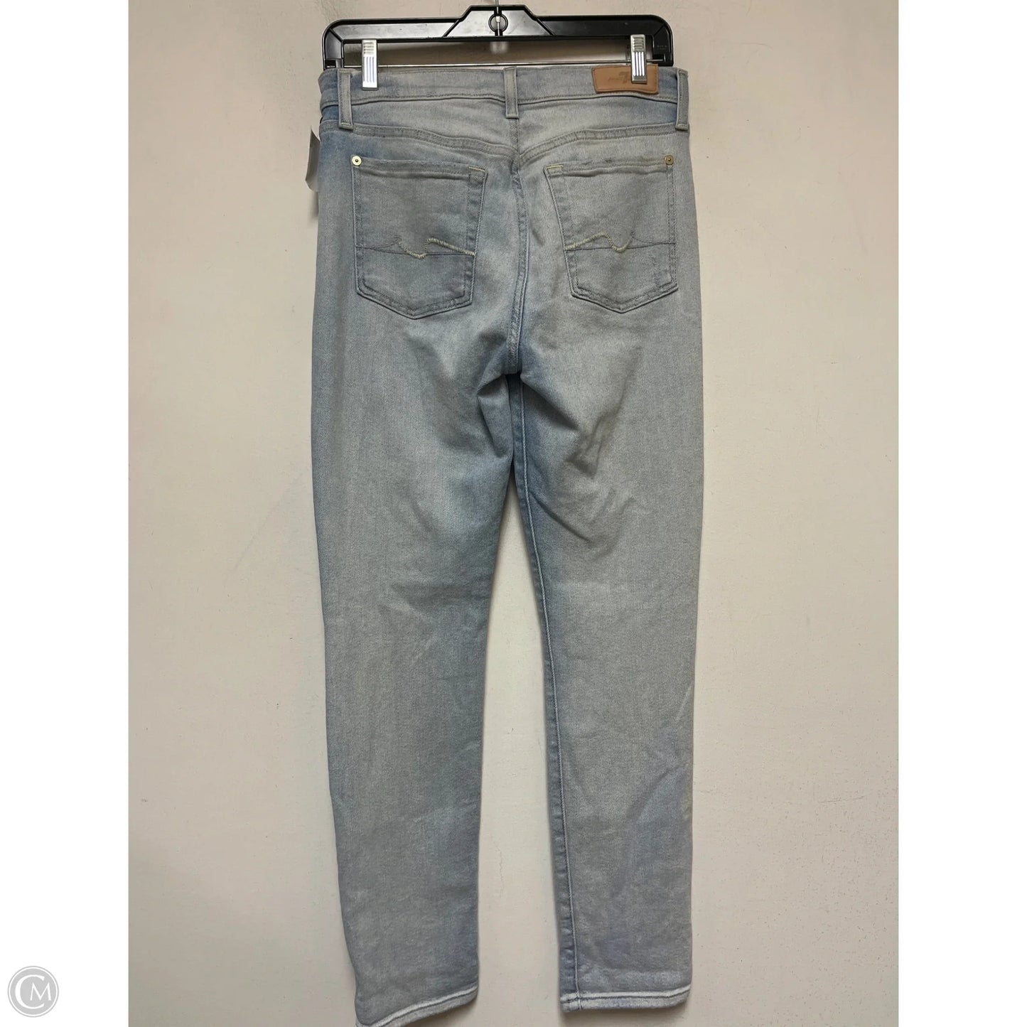 Jeans Straight By 7 For All Mankind In Blue Denim, Size: 4