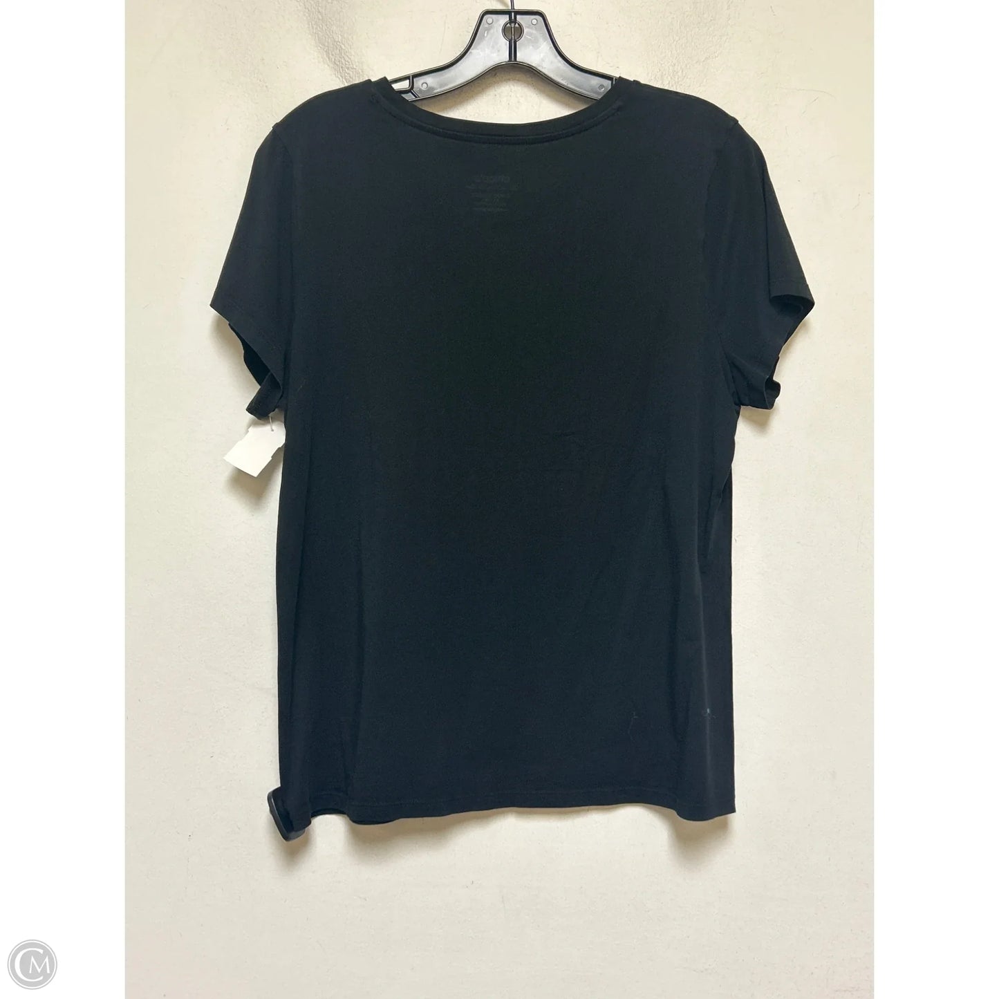 Top Short Sleeve Basic By Chicos In Black, Size: L