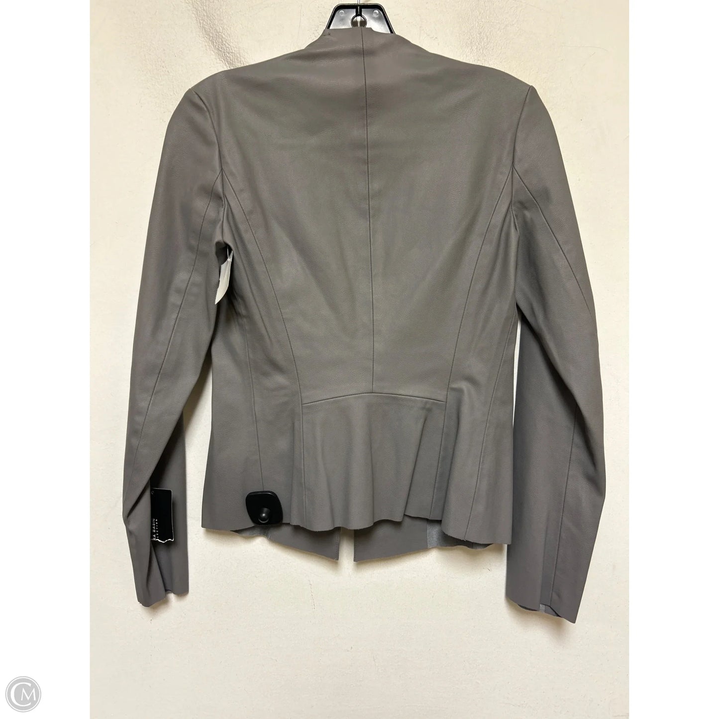 Jacket Leather By Zara In Grey, Size: Xs