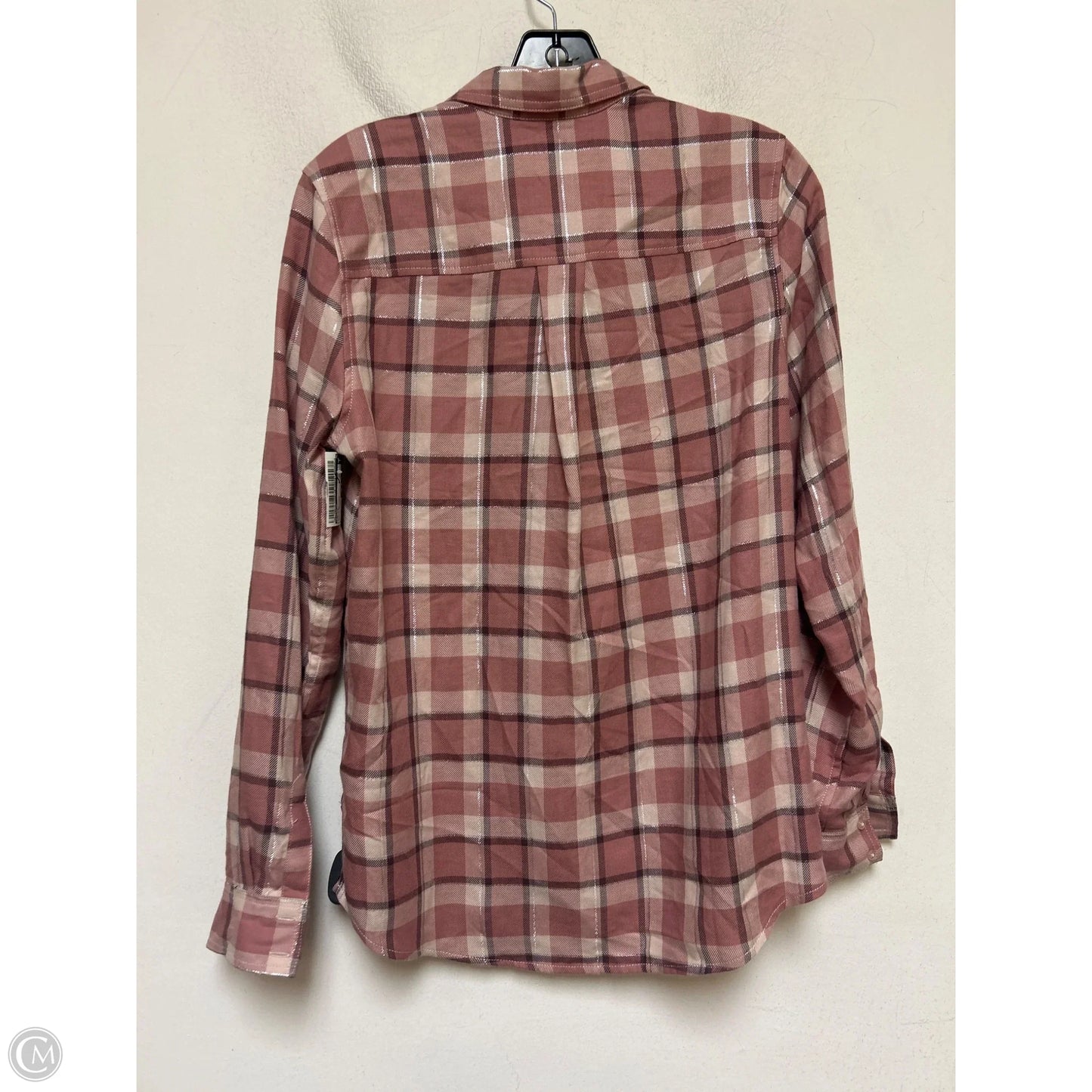 Top Long Sleeve By Express In Plaid Pattern, Size: Xs