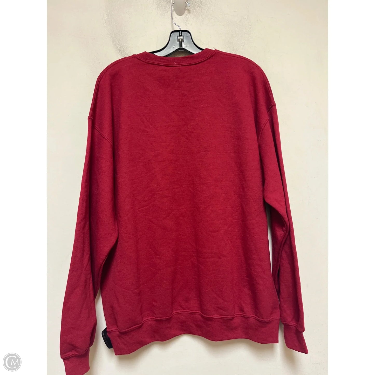 Sweatshirt Crewneck By Gildan In Red & White, Size: L