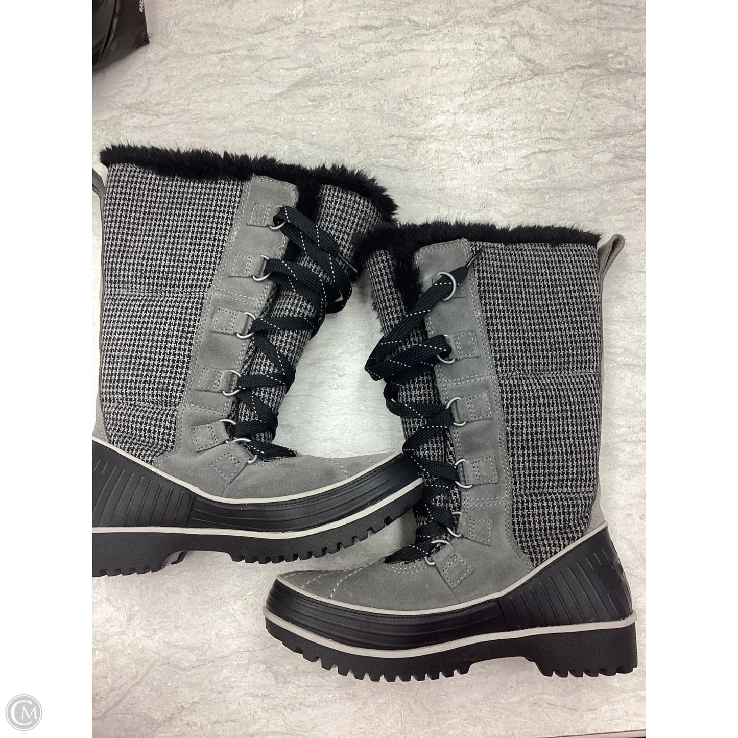 Boots Snow By Sorel In Black & Grey, Size: 8