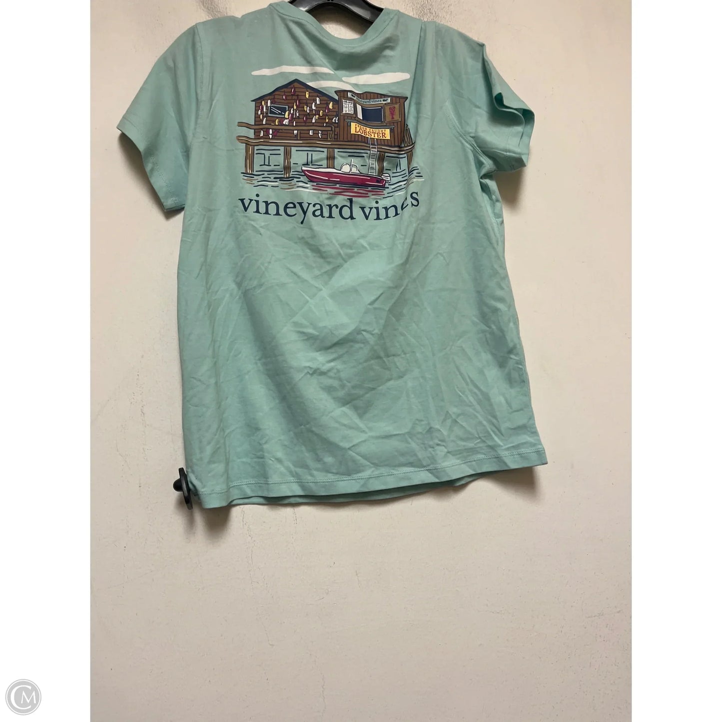 Top Short Sleeve Basic By Vineyard Vines In Teal, Size: M