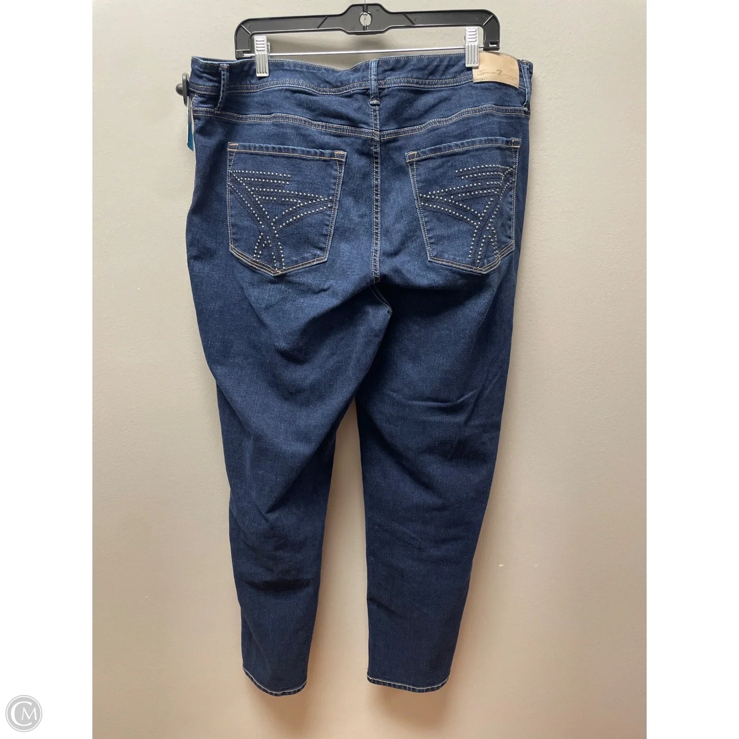 Jeans Boot Cut By Seven 7 In Blue Denim, Size: 18