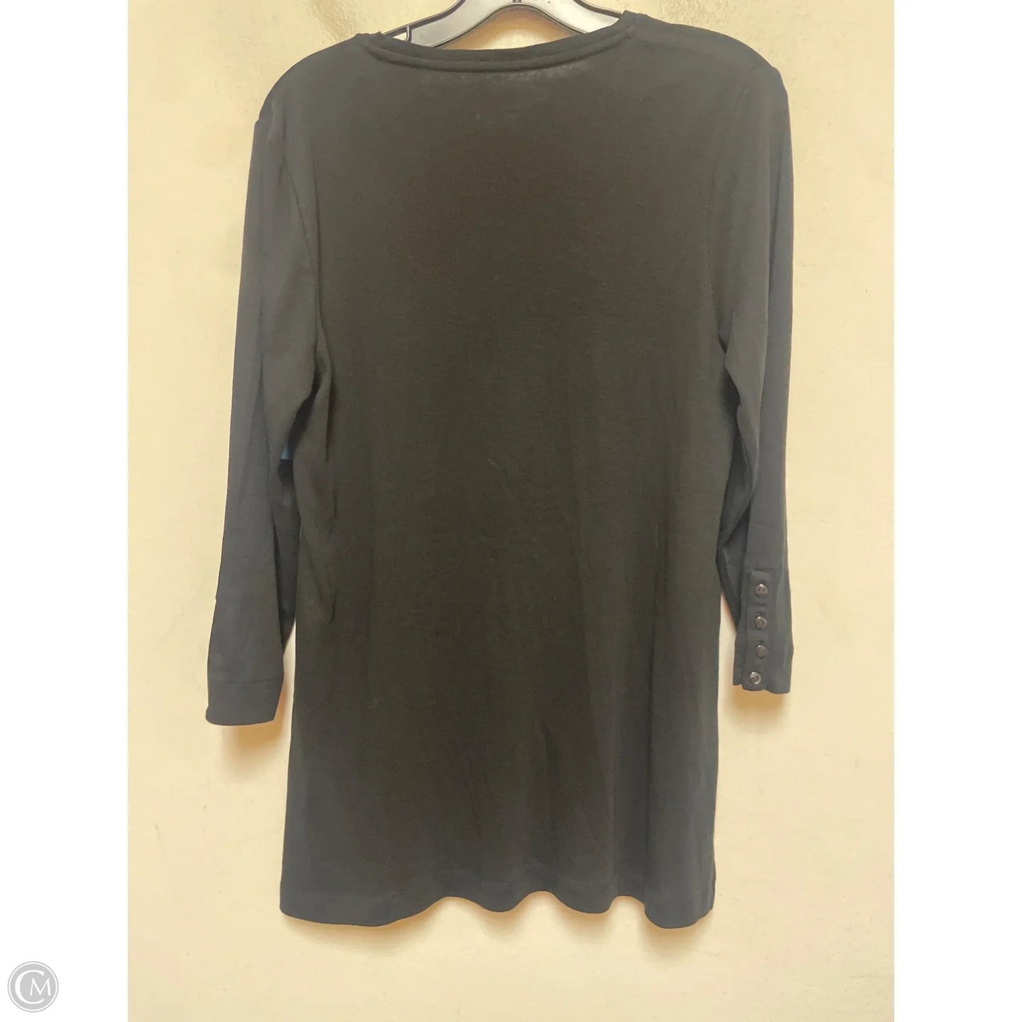 Top Long Sleeve Basic By Chicos In Black, Size: M