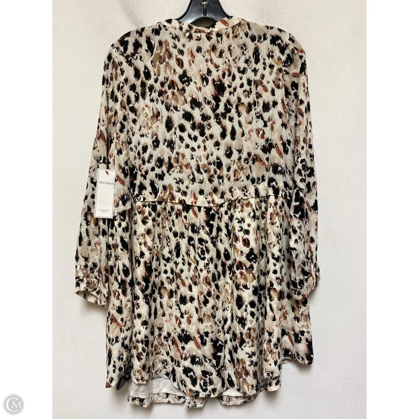 Top Long Sleeve By Olivaceous In Animal Print, Size: M