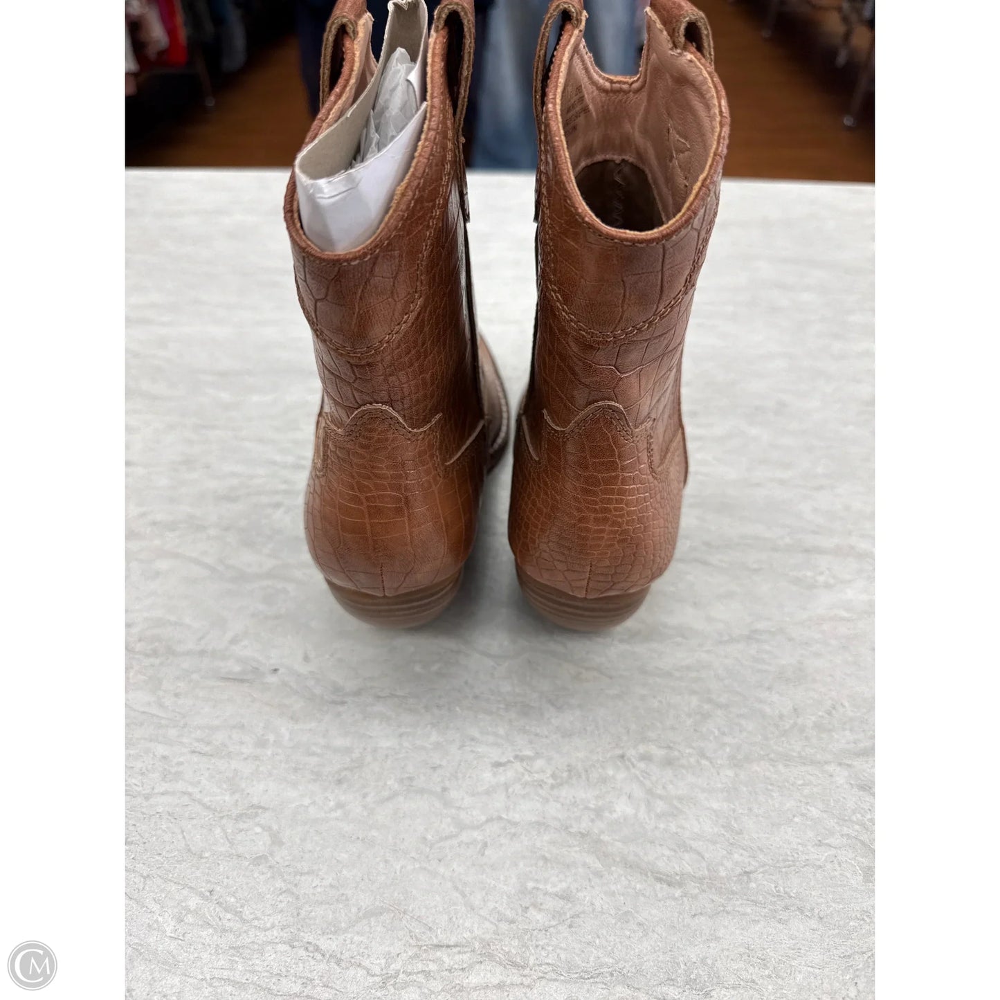 Boots Western By Clothes Mentor In Brown, Size: 7.5