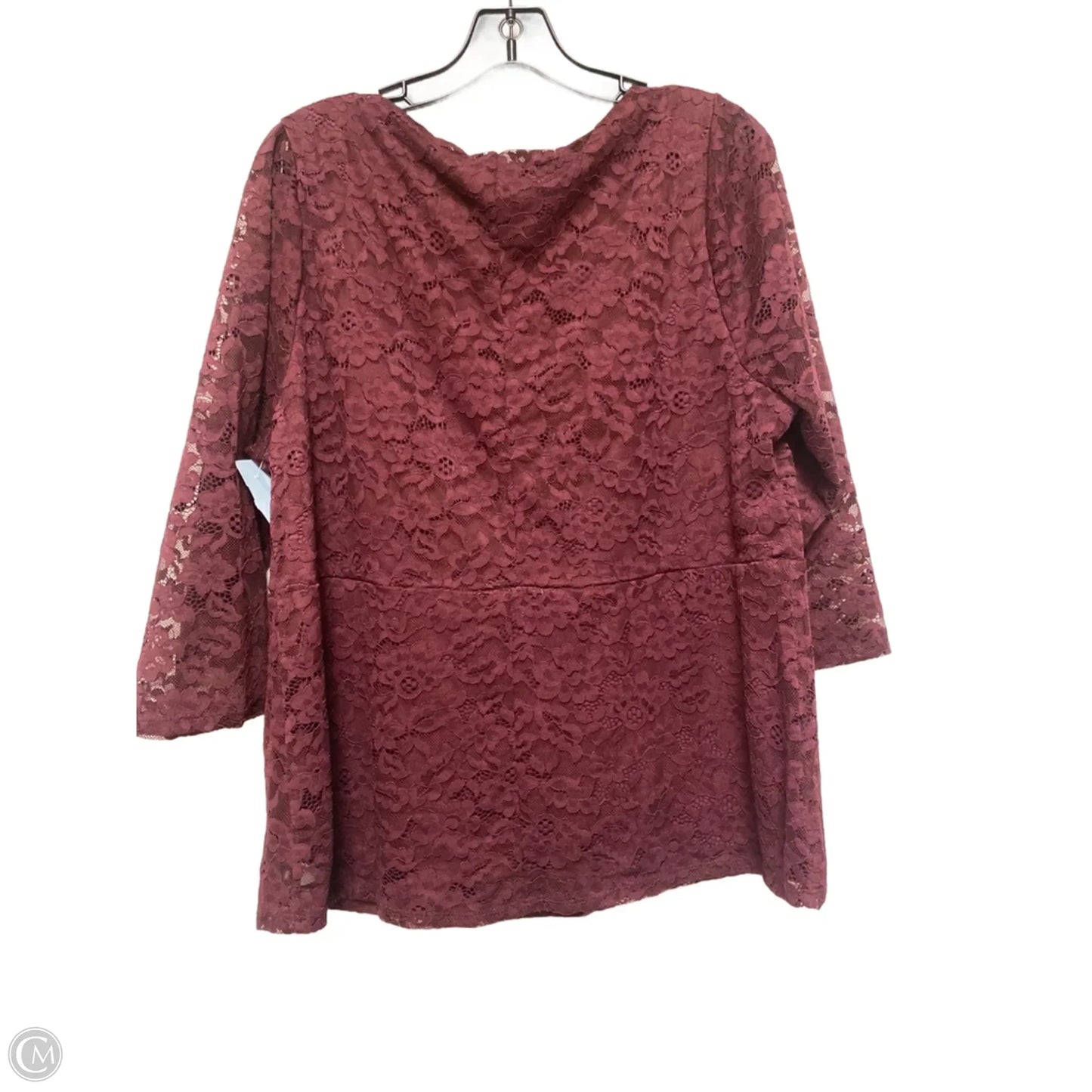 Top Long Sleeve By Lane Bryant In Purple, Size: Xl