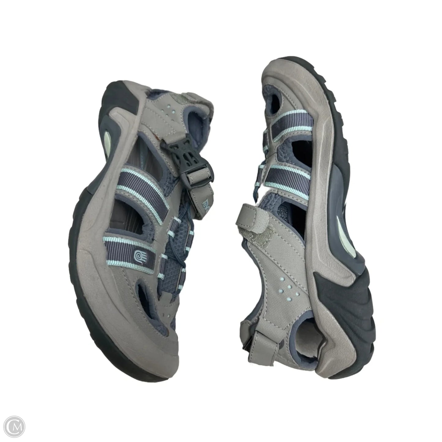Sandals Flats By Teva In Blue & Grey, Size: 9