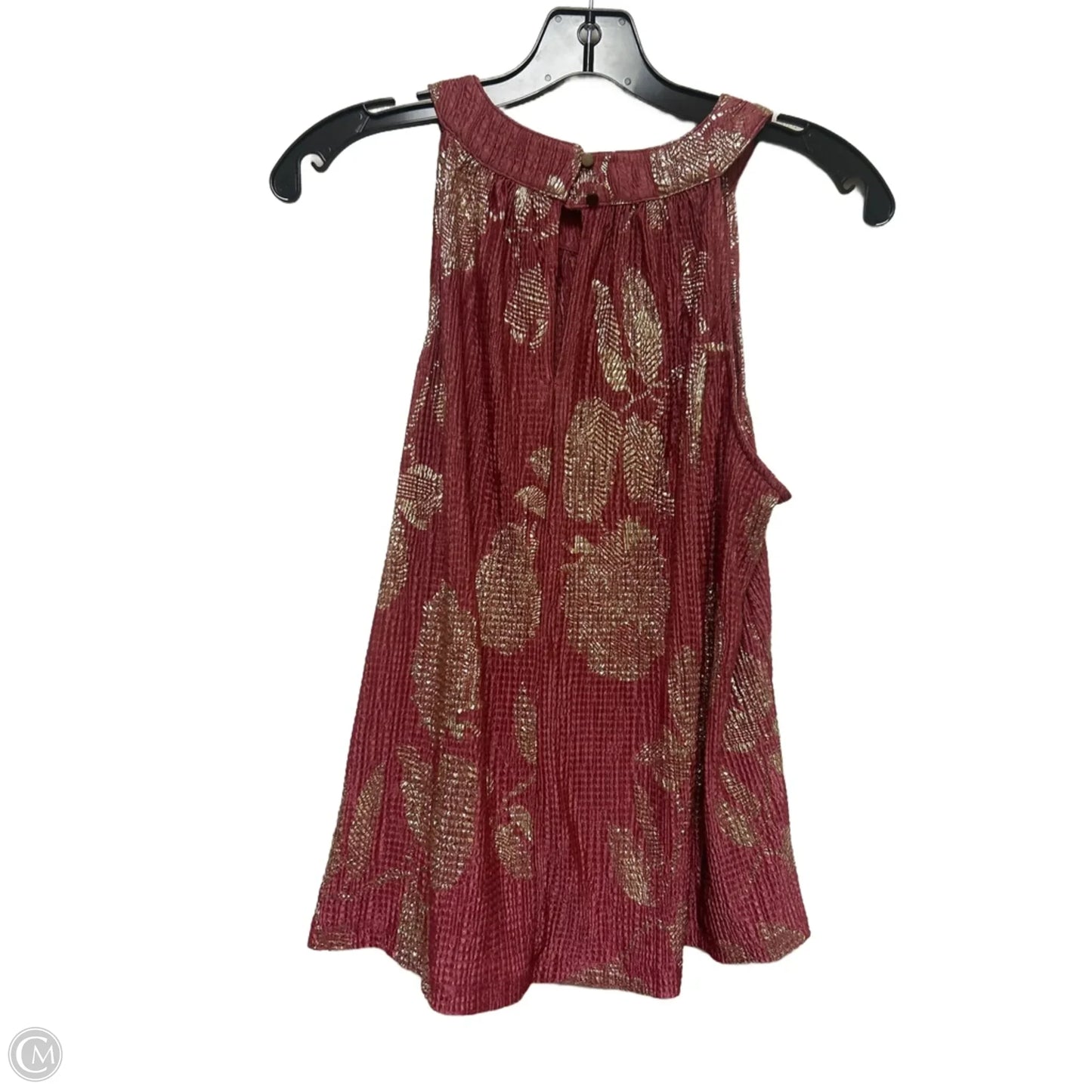 Top Sleeveless By Clothes Mentor In Gold & Pink, Size: S