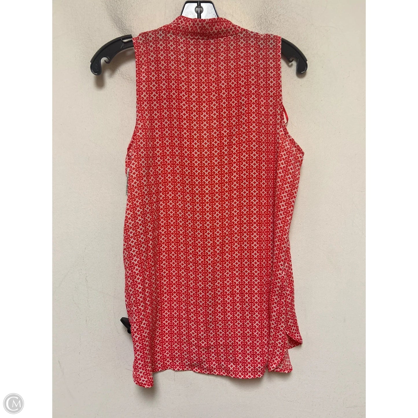 Top Sleeveless By Vince Camuto In Orange & White, Size: M