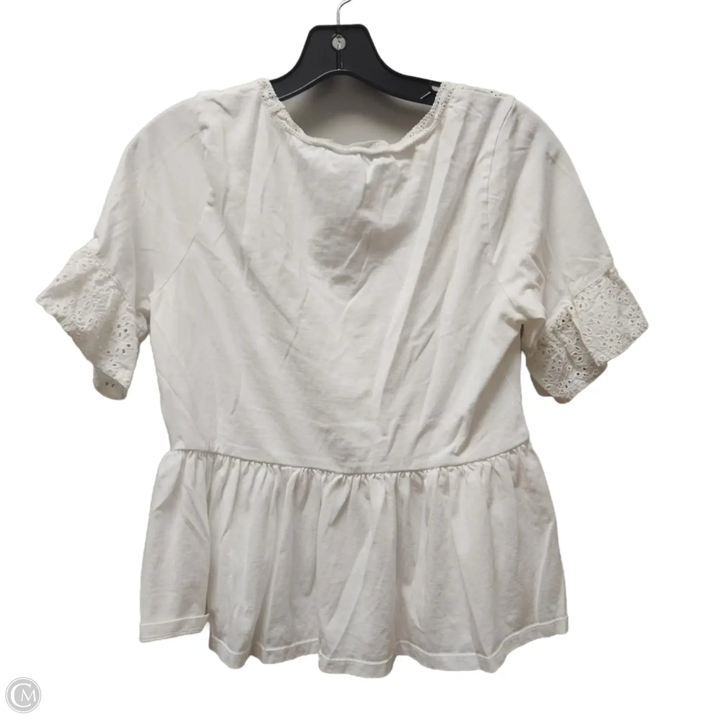 Top Short Sleeve By Draper James In White, Size: M