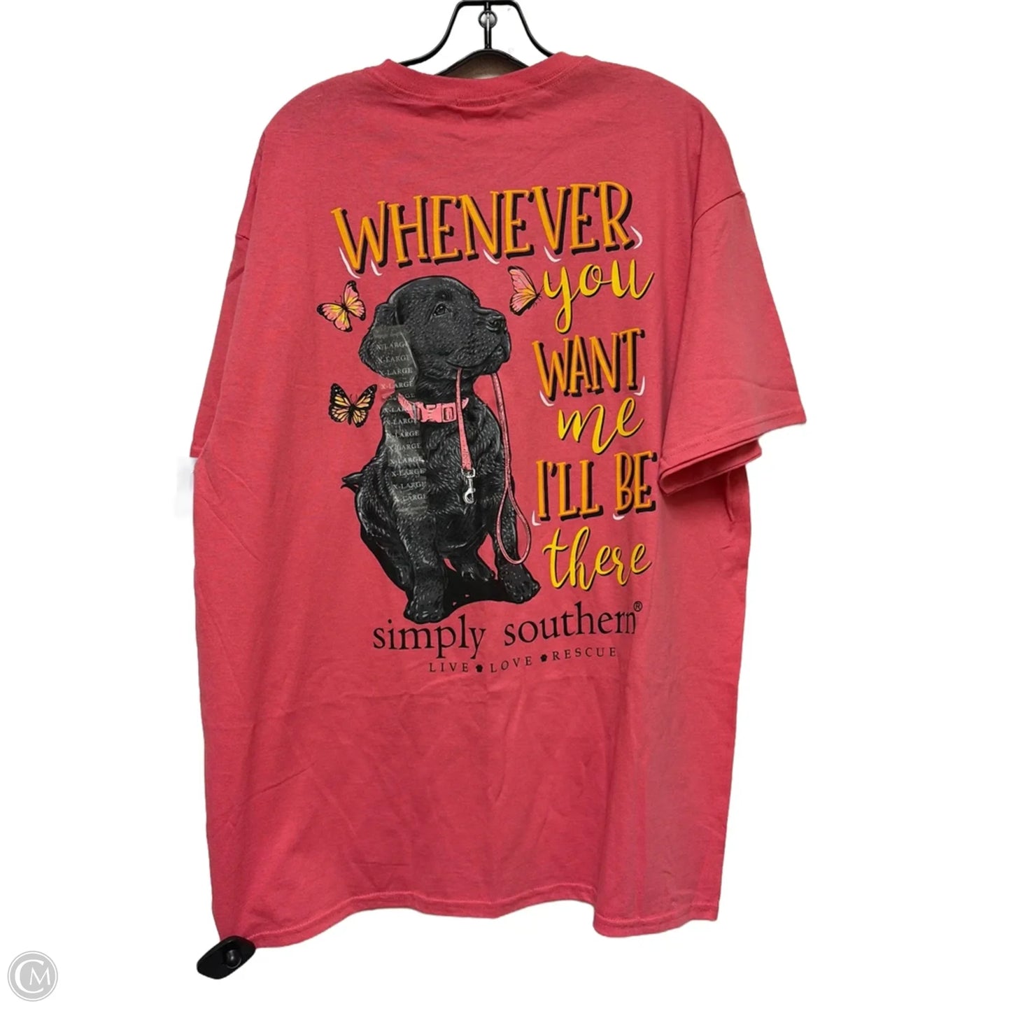 Top Short Sleeve By Simply Southern In Pink, Size: Xl