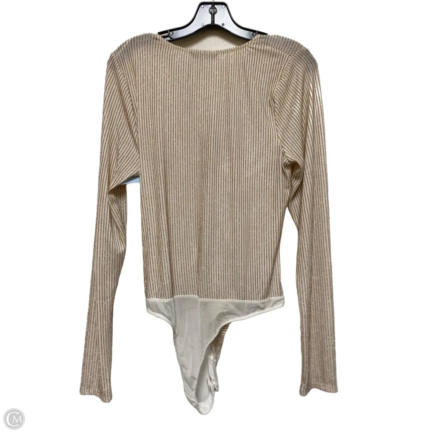 Bodysuit By Francesca's In Gold & White, Size: Xl