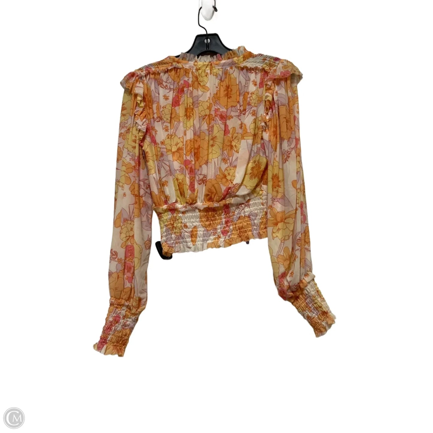 Top Long Sleeve By Free People In Floral Print, Size: Xs