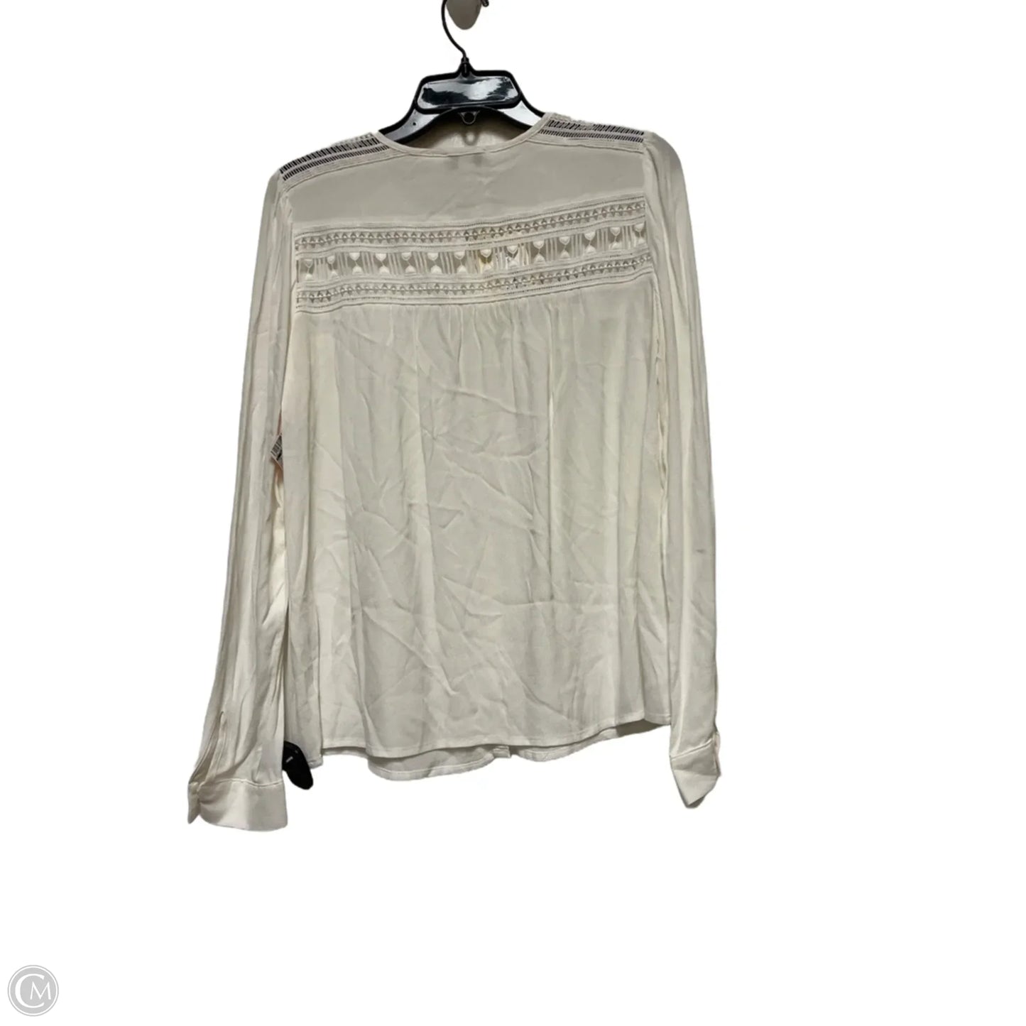 Top Long Sleeve By Clothes Mentor In White, Size: S