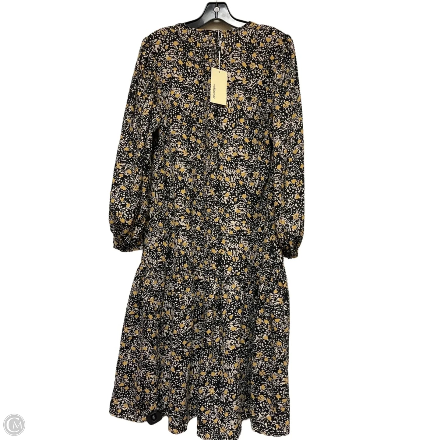 Dress Casual Midi By Clothes Mentor In Black & Yellow, Size: S