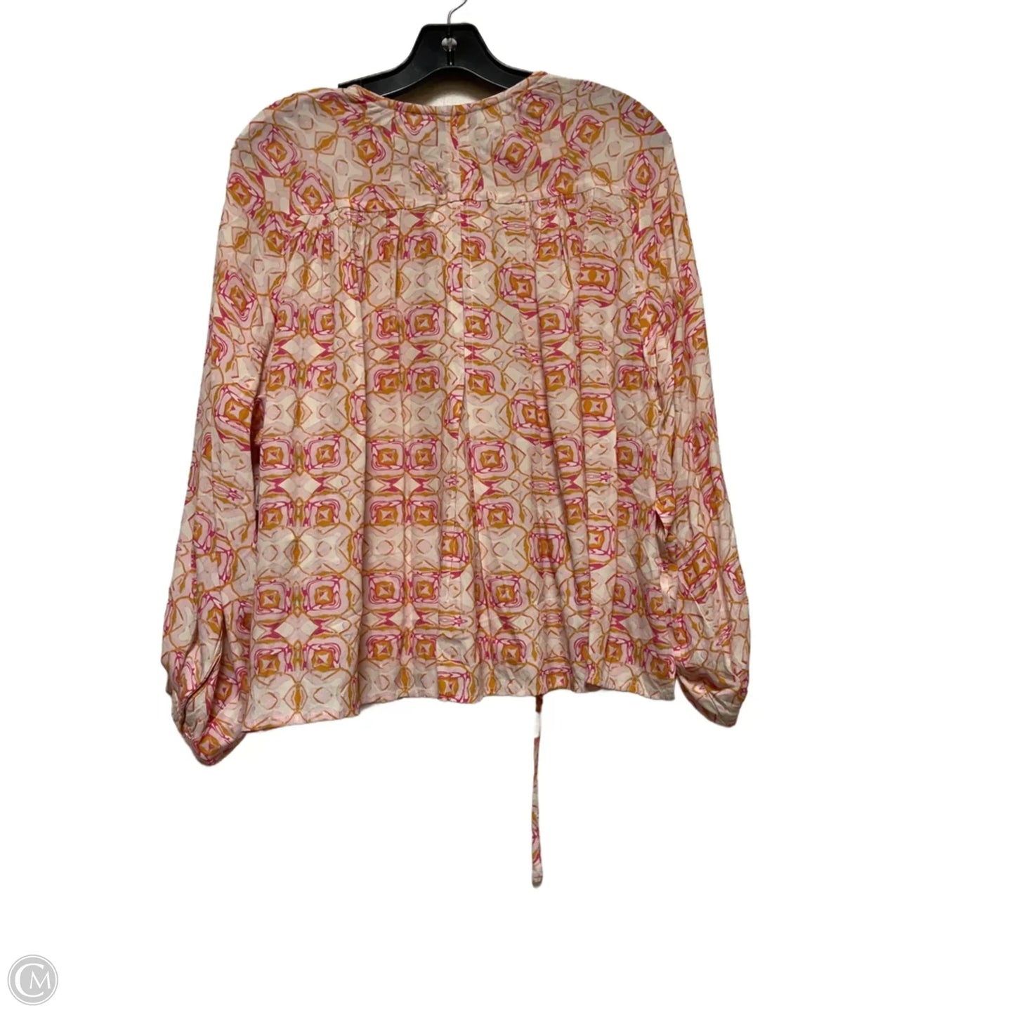 Top Long Sleeve By Clothes Mentor In Orange & Pink, Size: S