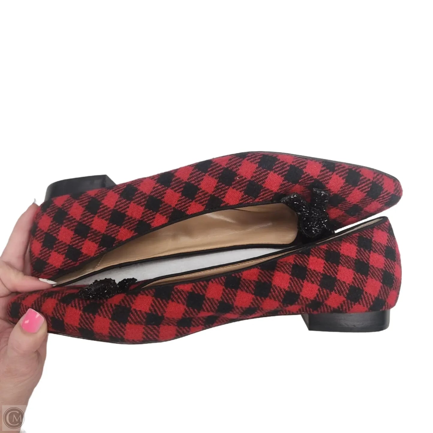 Shoes Flats By Talbots In Plaid Pattern, Size: 9