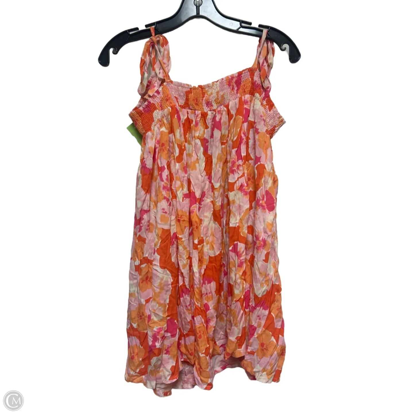 Romper By Clothes Mentor In Orange & Pink, Size: L