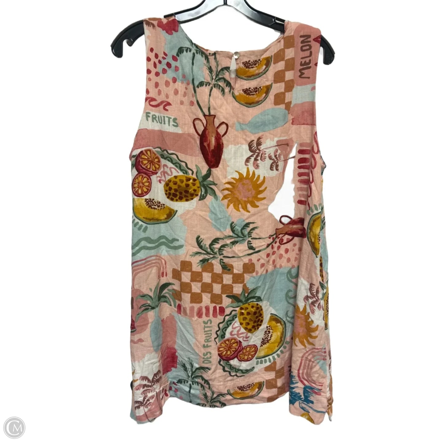 Dress Casual Short By Clothes Mentor In Tropical Print, Size: Xl
