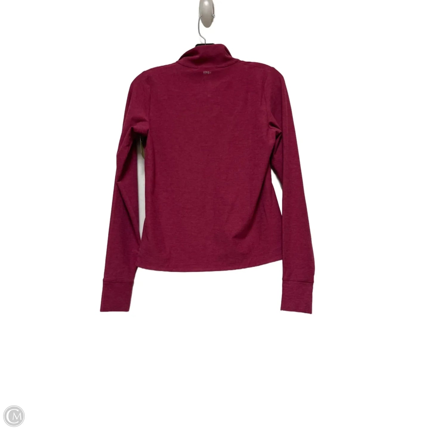 Athletic Jacket By Ypb In Maroon, Size: M