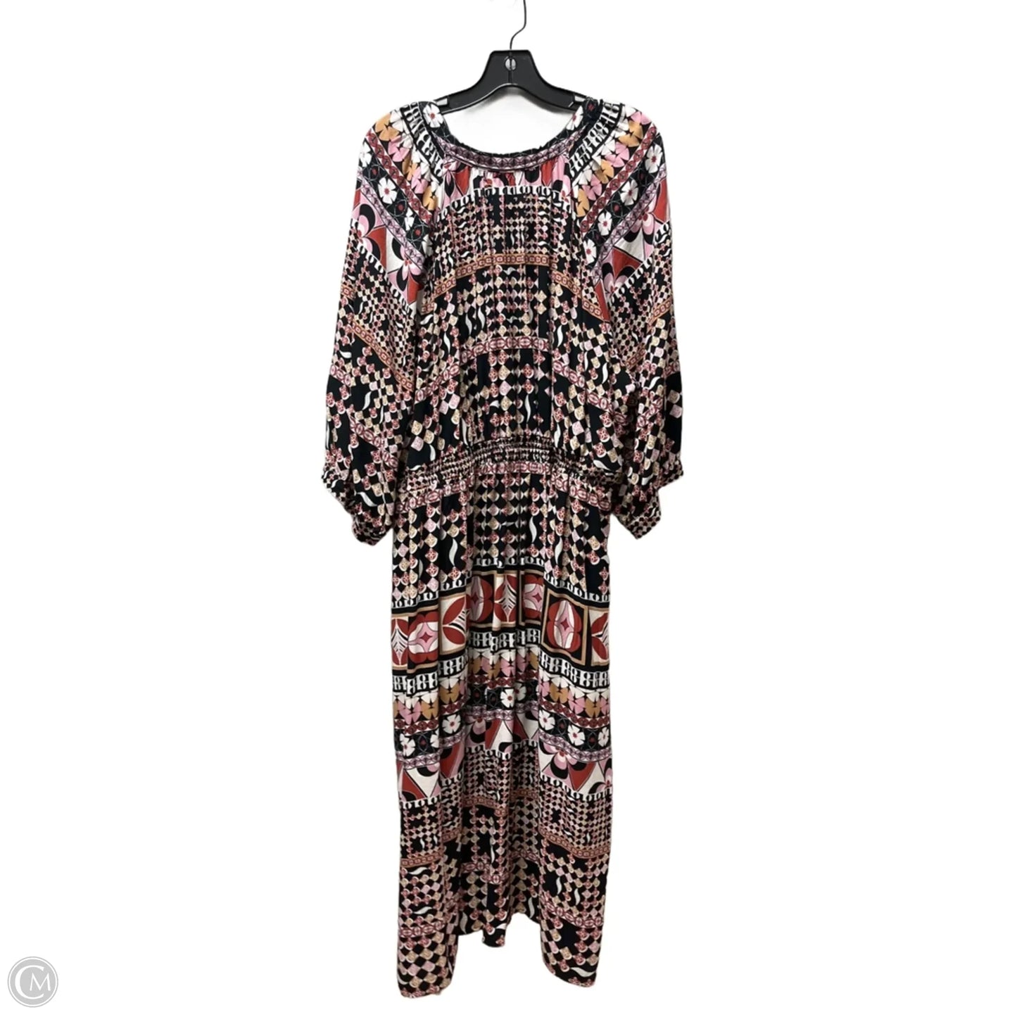 Dress Casual Maxi By West Bound In Black & Pink, Size: 3x