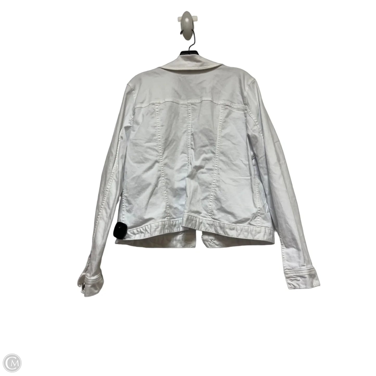 Jacket Denim By Eileen Fisher In White, Size: Xl