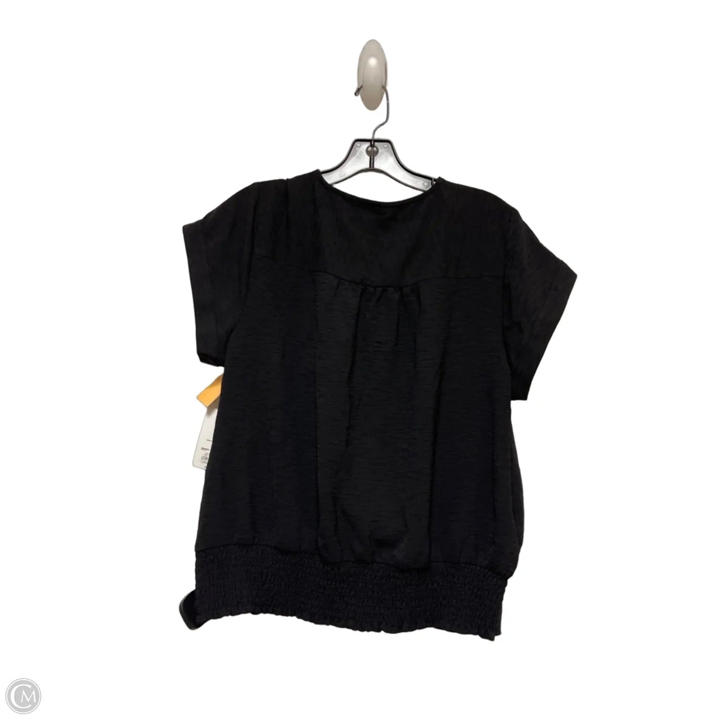 Top Short Sleeve By Nine West In Black, Size: L