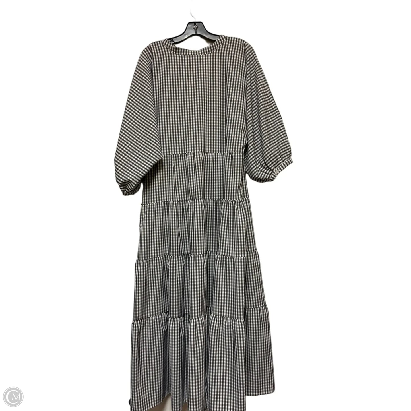 Dress Casual Midi By Carly Jean In Black & White, Size: L