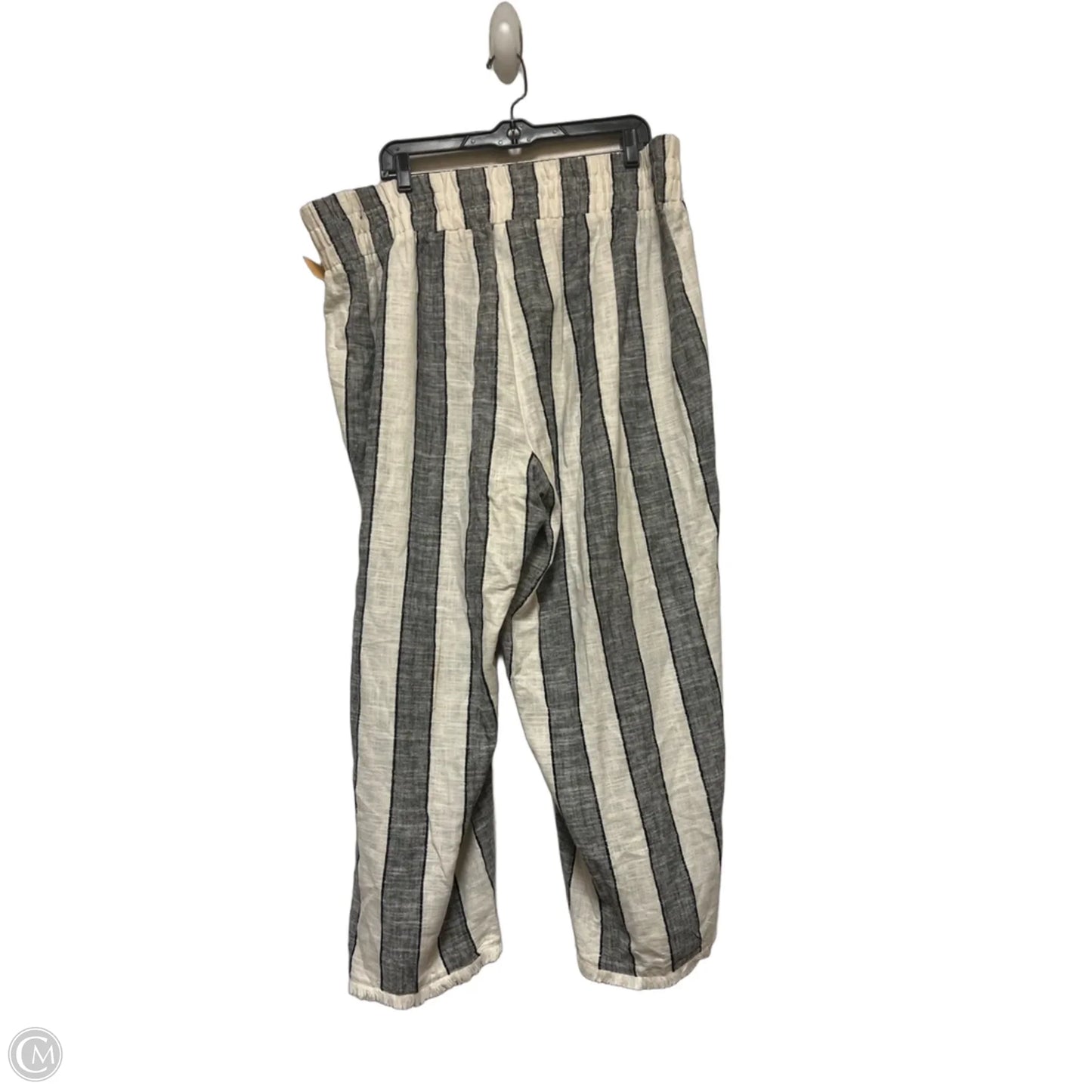 Pants Cropped By Attyre In Cream & Grey, Size: 22