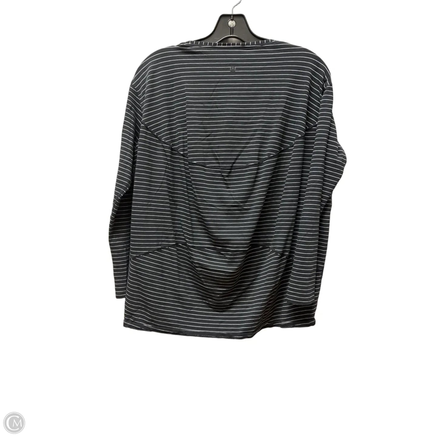 Athletic Top Long Sleeve Crewneck By Lululemon In Striped Pattern, Size: M