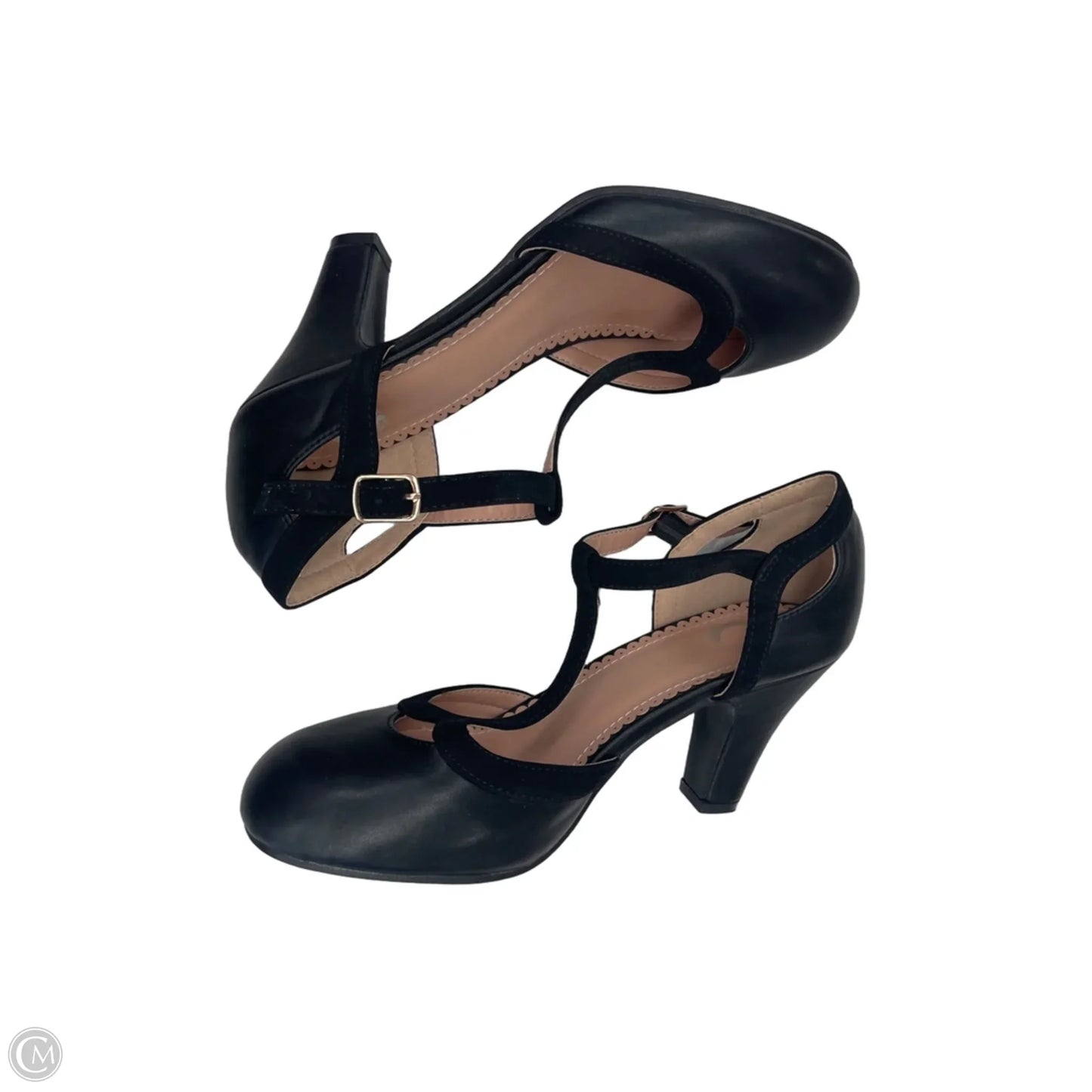 Shoes Heels Block By Js Collections In Black, Size: 6.5