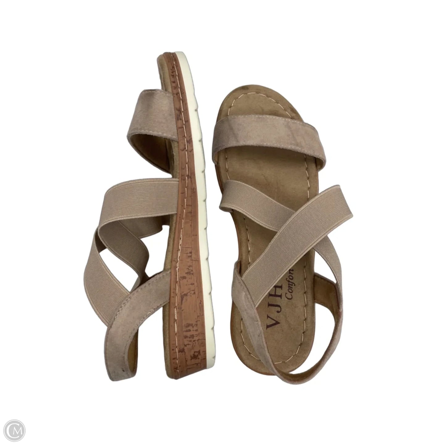 Sandals Flats By Clothes Mentor In Tan, Size: 7