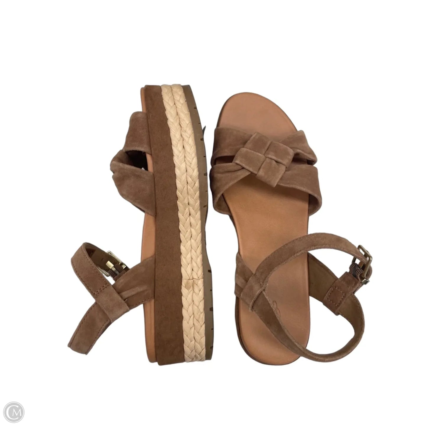 Sandals Designer By Ugg In Brown, Size: 10