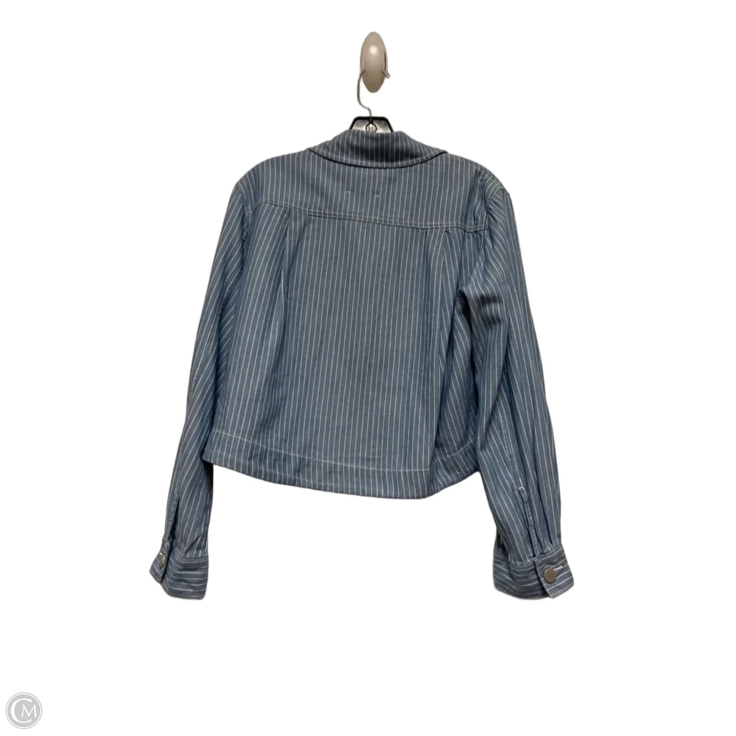 Jacket Denim By Habitat In Striped Pattern, Size: Xs